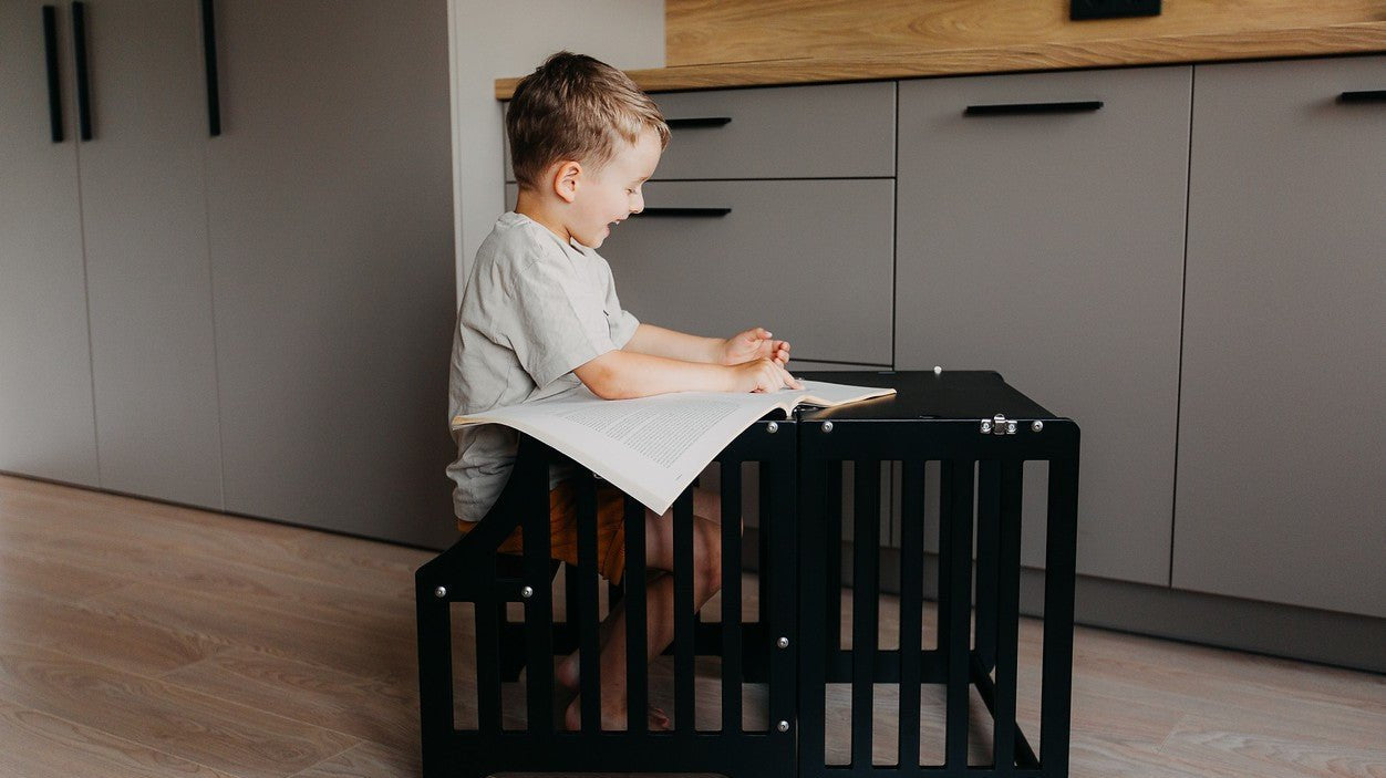 5 Creative Ways to Use Our Kitchen Towers and Step Stools in Everyday Family Life - Duck Woodworks