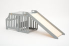 Foldable kitchen tower with slide (striped collection) - Duck Woodworks