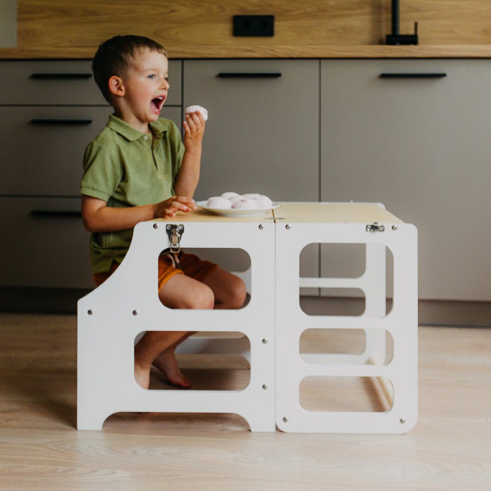 Foldable kitchen tower - Duck Woodworks