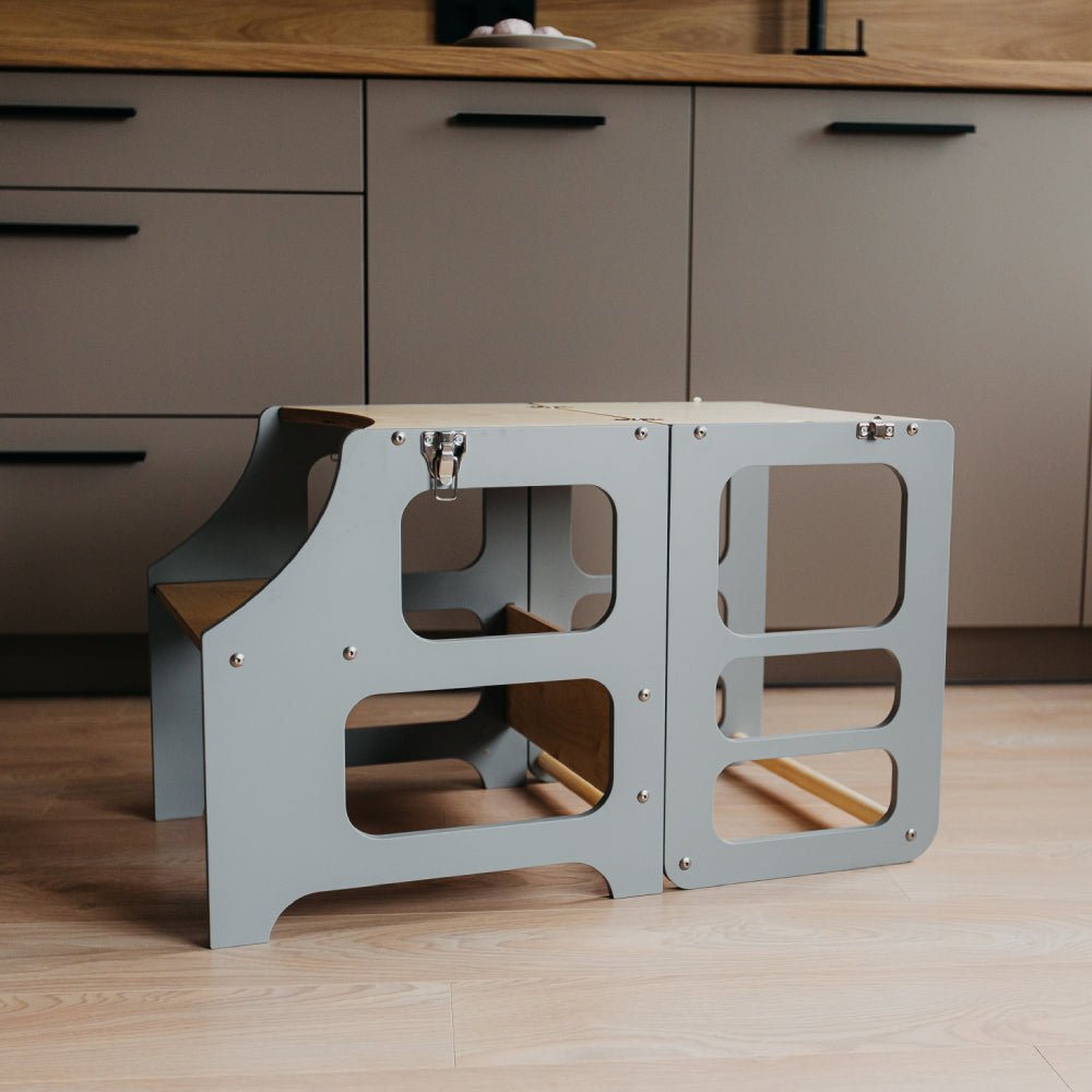 Foldable kitchen tower - Duck Woodworks