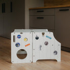 Foldable Kitchen Tower With a Slide - Duck Woodworks