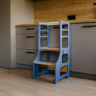 Foldable Kitchen Tower With a Slide - Duck Woodworks