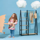 Clothing Rack with shelves on the side - Duck Woodworks