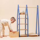 Clothing Rack with shelves on the side - Duck Woodworks