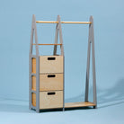 Clothing Rack with drawers (rectangular holes) - Duck Woodworks