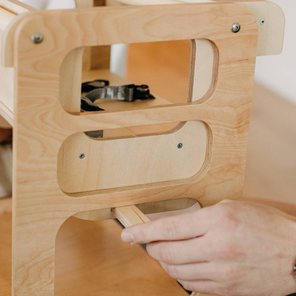 High Chair add on for Folding kitchen tower - Duck Woodworks